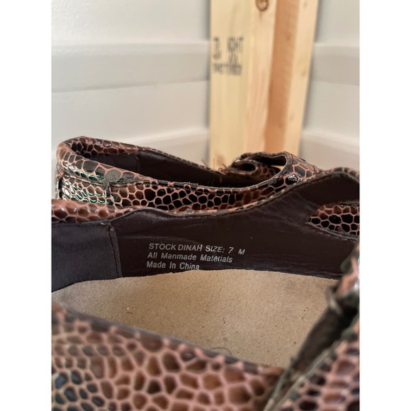 Ingaro Womens Dinah Mary‎ Jane Shoes Snake Print Comfort Slip On Size 7 M - Picture 2 of 3